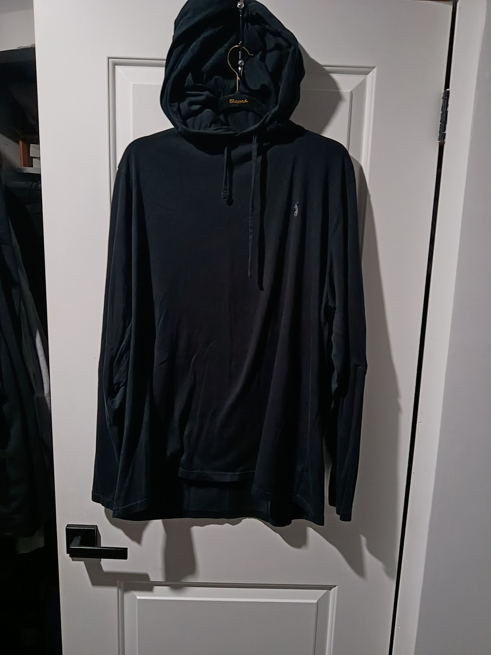 Polo by Ralph Lauren Black Hooded Long Sleeve Light Hoodie XXL